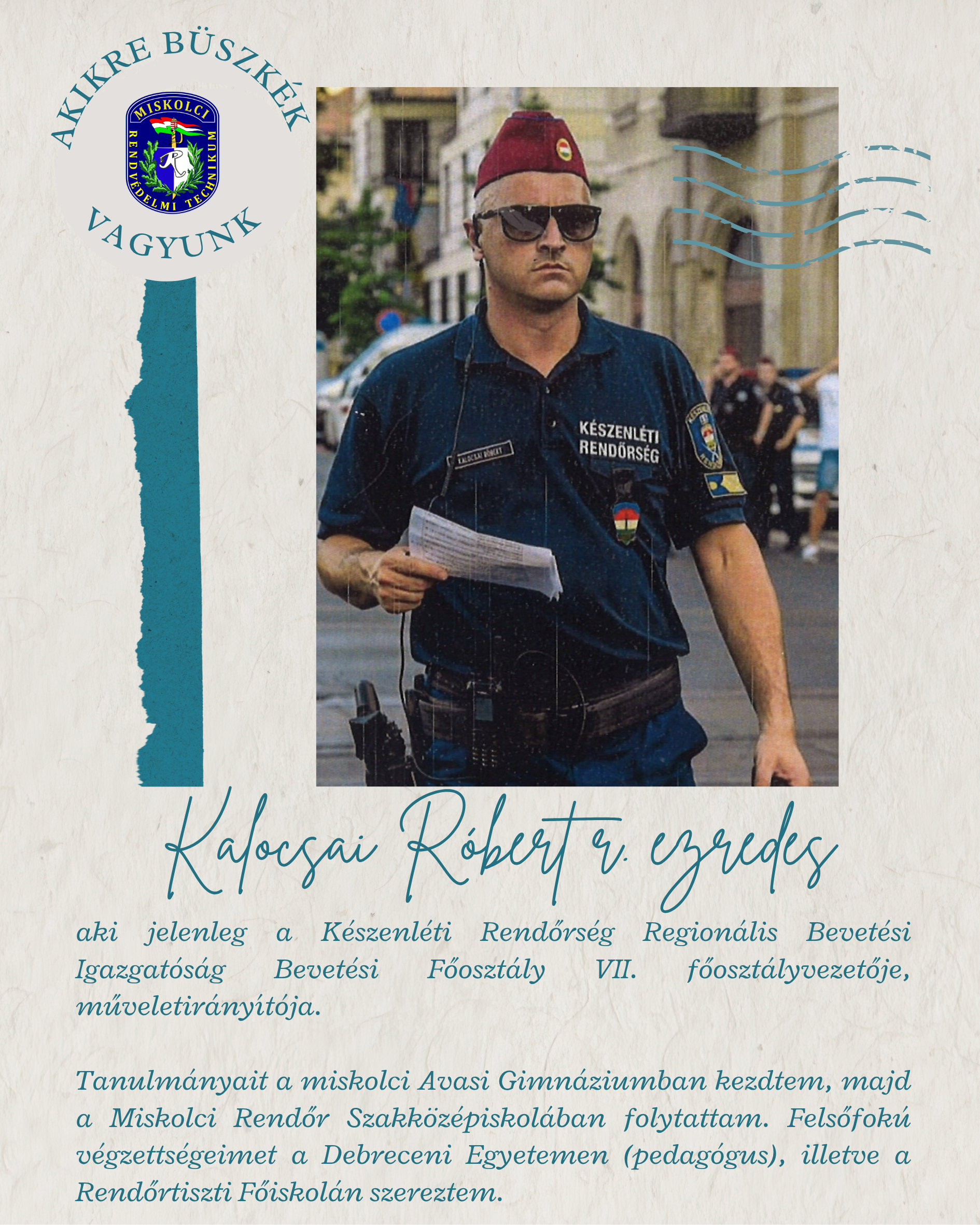 Kalocsai Róbert egyenruhában